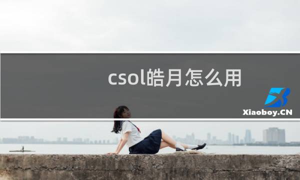 csol皓月怎么用