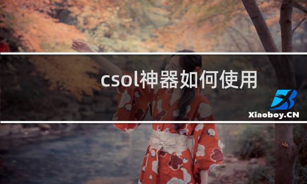 csol神器如何使用