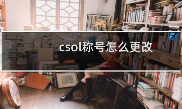csol称号怎么更改