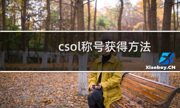 csol称号获得方法