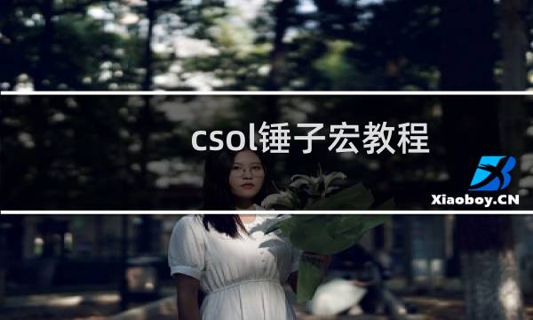 csol锤子宏教程