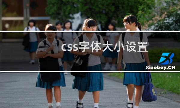css字体大小设置