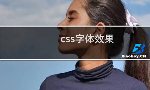 css字体效果
