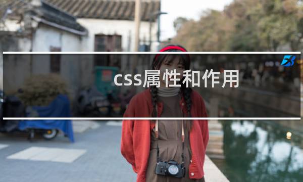 css属性和作用