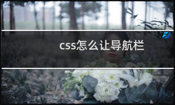 css怎么让导航栏