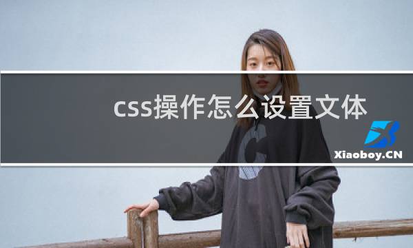 css操作怎么设置文体