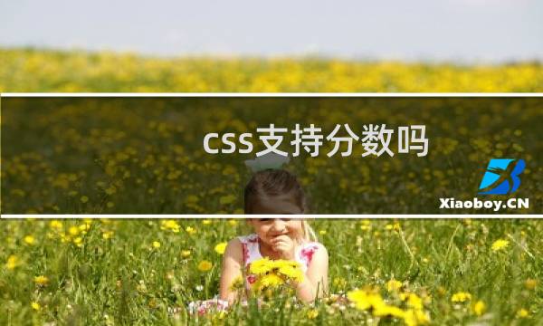 css支持分数吗