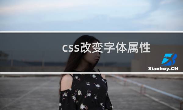 css改变字体属性
