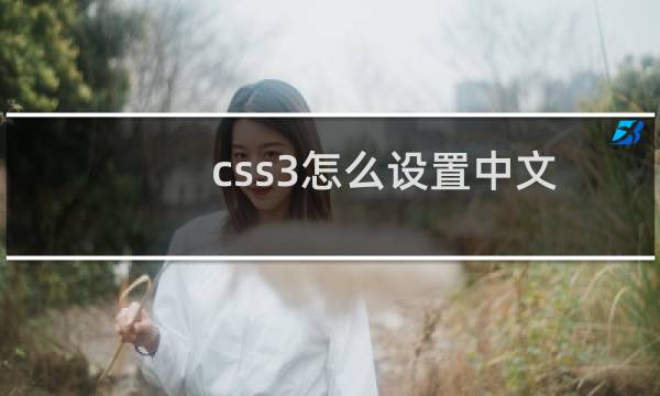 css3怎么设置中文
