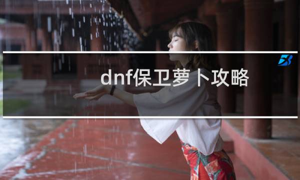 dnf保卫萝卜攻略