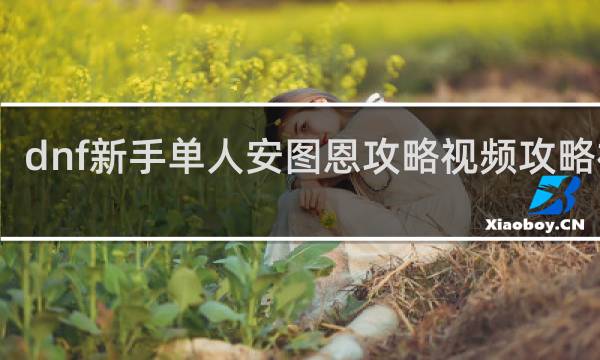 dnf新手单人安图恩攻略视频攻略视频
