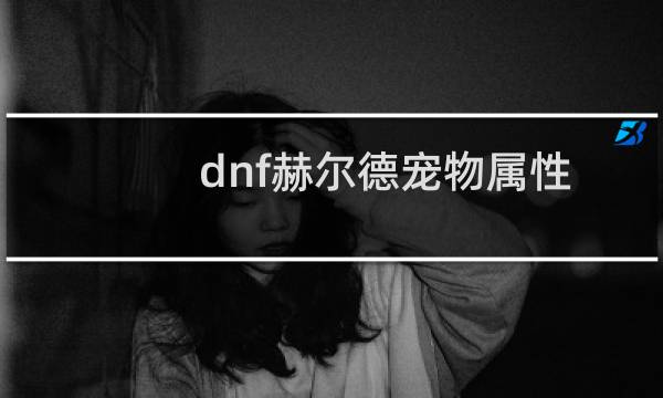 dnf赫尔德宠物属性