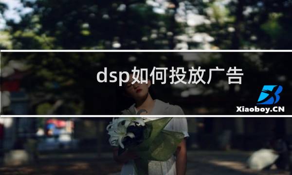 dsp如何投放广告