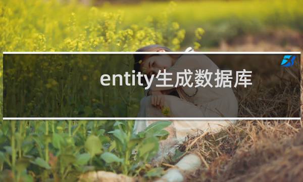entity生成数据库