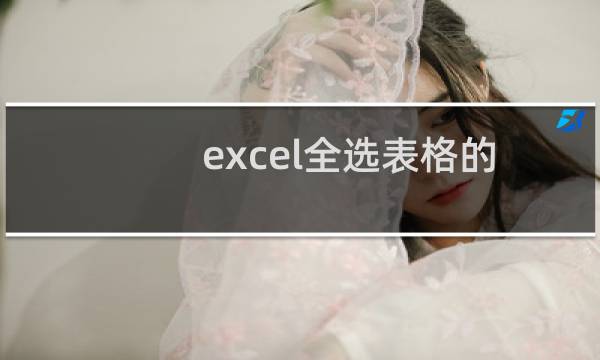 excel全选表格的方法