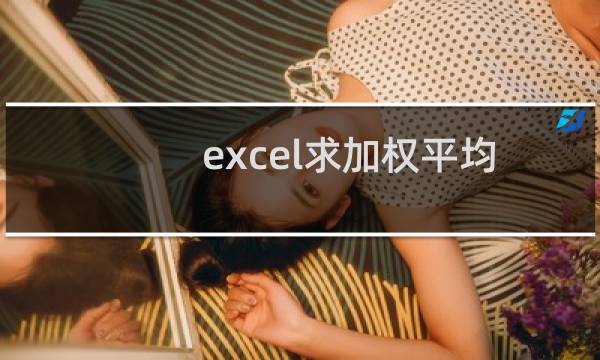 excel求加权平均数的函数(excel如何算加权平均)