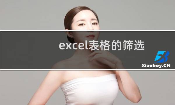 excel表格的筛选功能怎么用?