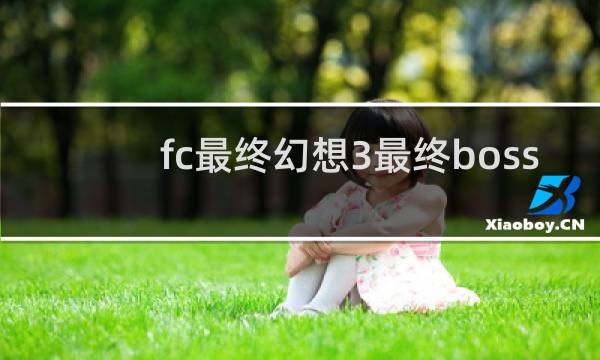 fc最终幻想3最终boss