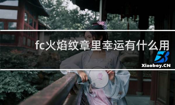 fc火焰纹章里幸运有什么用