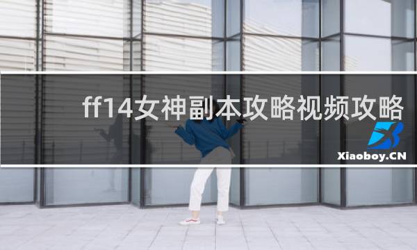 ff14女神副本攻略视频攻略