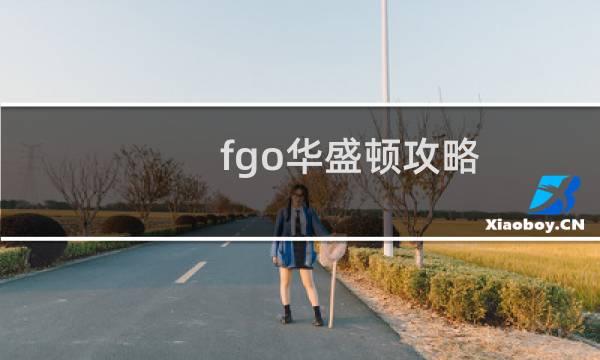 fgo华盛顿攻略