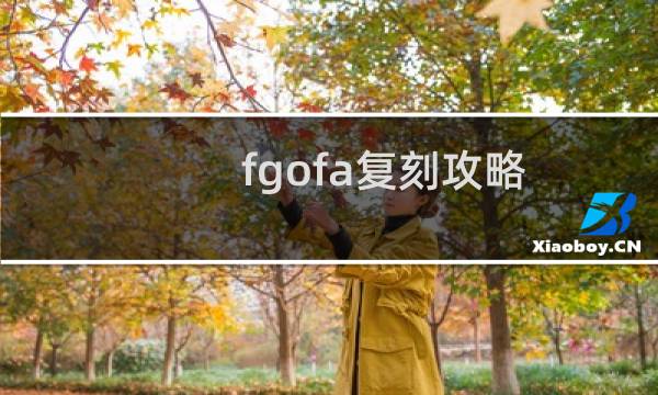 fgofa复刻攻略