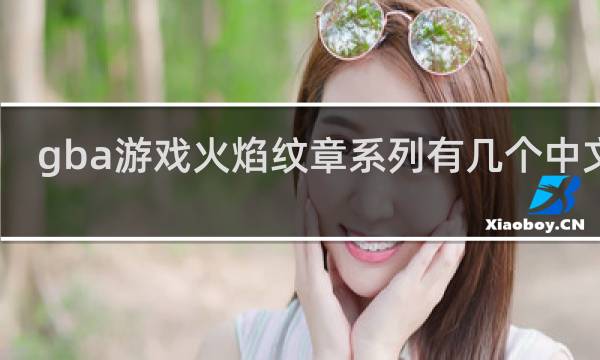 gba游戏火焰纹章系列有几个中文版