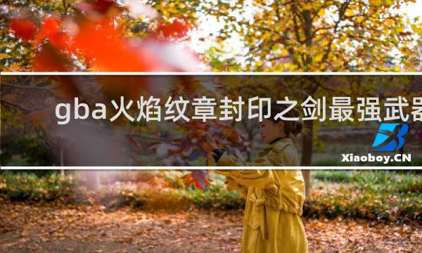 gba火焰纹章封印之剑最强武器