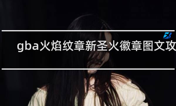 gba火焰纹章新圣火徽章图文攻略