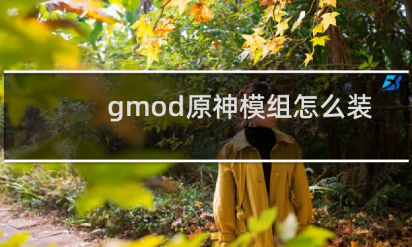 gmod原神模组怎么装
