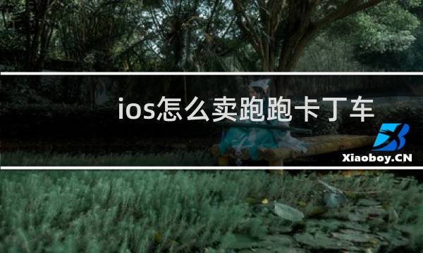 ios怎么卖跑跑卡丁车