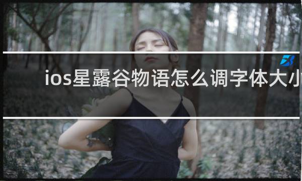 ios星露谷物语怎么调字体大小