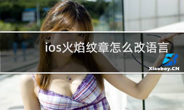 ios火焰纹章怎么改语言
