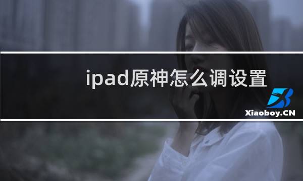 ipad原神怎么调设置