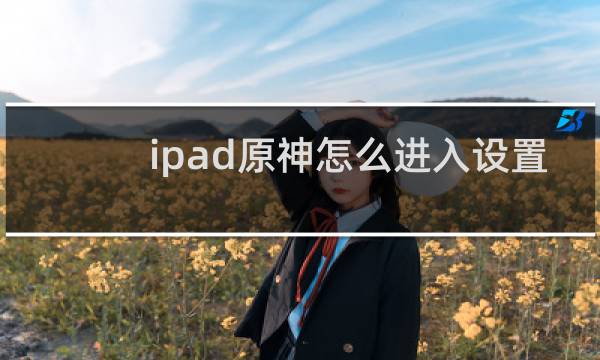 ipad原神怎么进入设置