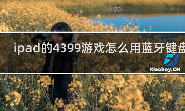 ipad的4399游戏怎么用蓝牙键盘玩