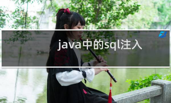 java中的sql注入