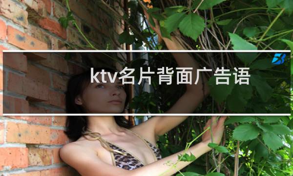 ktv名片背面广告语