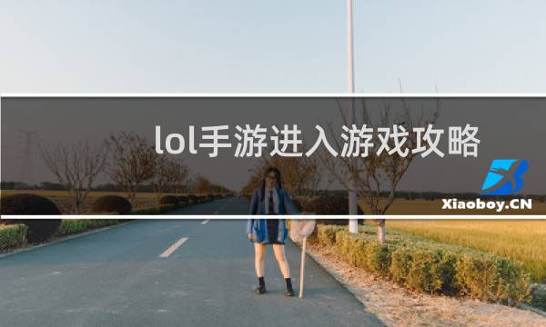 lol手游进入游戏攻略