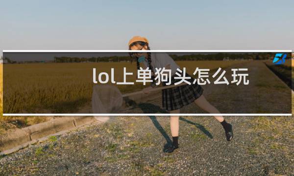 lol上单狗头怎么玩图片