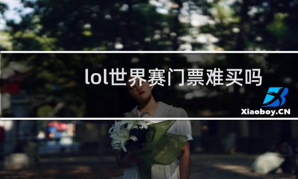 lol世界赛门票难买吗图片