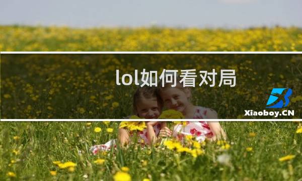 lol如何看对局图片