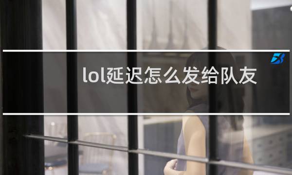lol延迟怎么发给队友图片