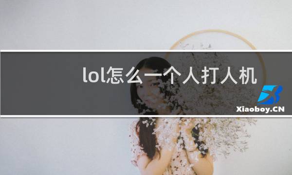 lol怎么一个人打人机图片