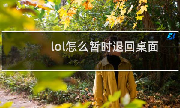 lol怎么暂时退回桌面