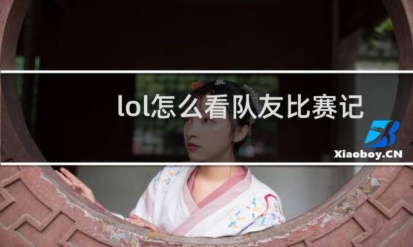 lol怎么看队友比赛记录