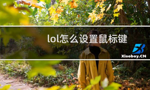 lol怎么设置鼠标键图片