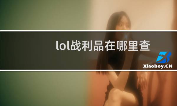 lol战利品在哪里查