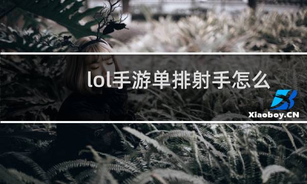 lol手游单排射手怎么上大师