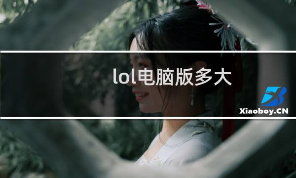 lol电脑版多大图片